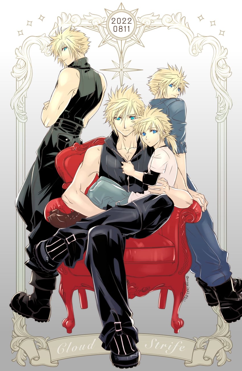 cloud strife (final fantasy and 4 more) drawn by aiz00