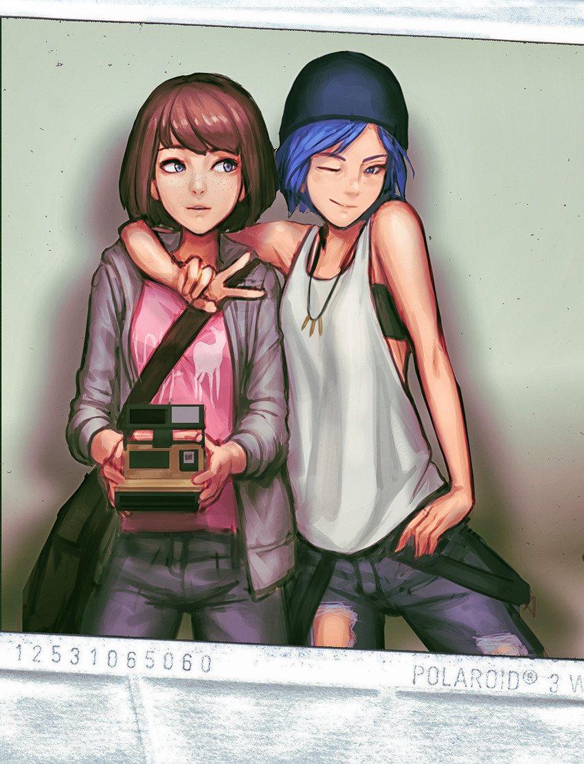 chloe price and max caulfield (life is strange and 1 more) drawn by jungon_kim
