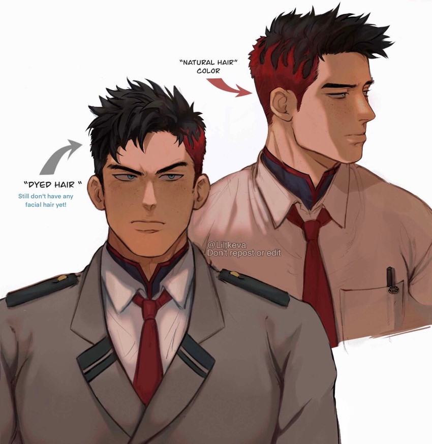 endeavor (boku no hero academia) drawn by keva_(liltkeva)