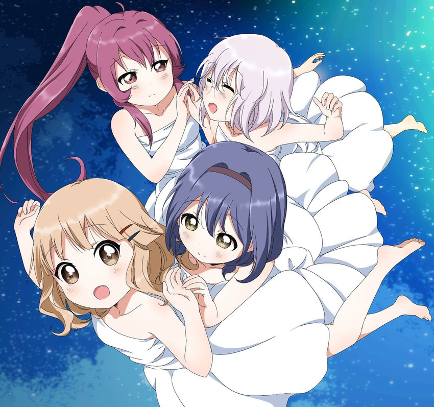 oomuro sakurako, furutani himawari, sugiura ayano, and ikeda chitose (yuruyuri) drawn by kamiki_uutarou
