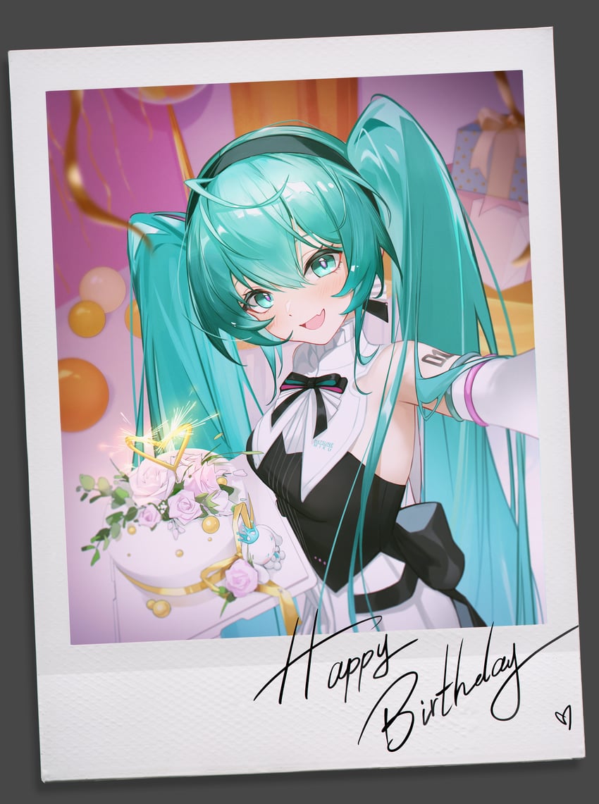 hatsune miku (vocaloid and 1 more) drawn by ash-c