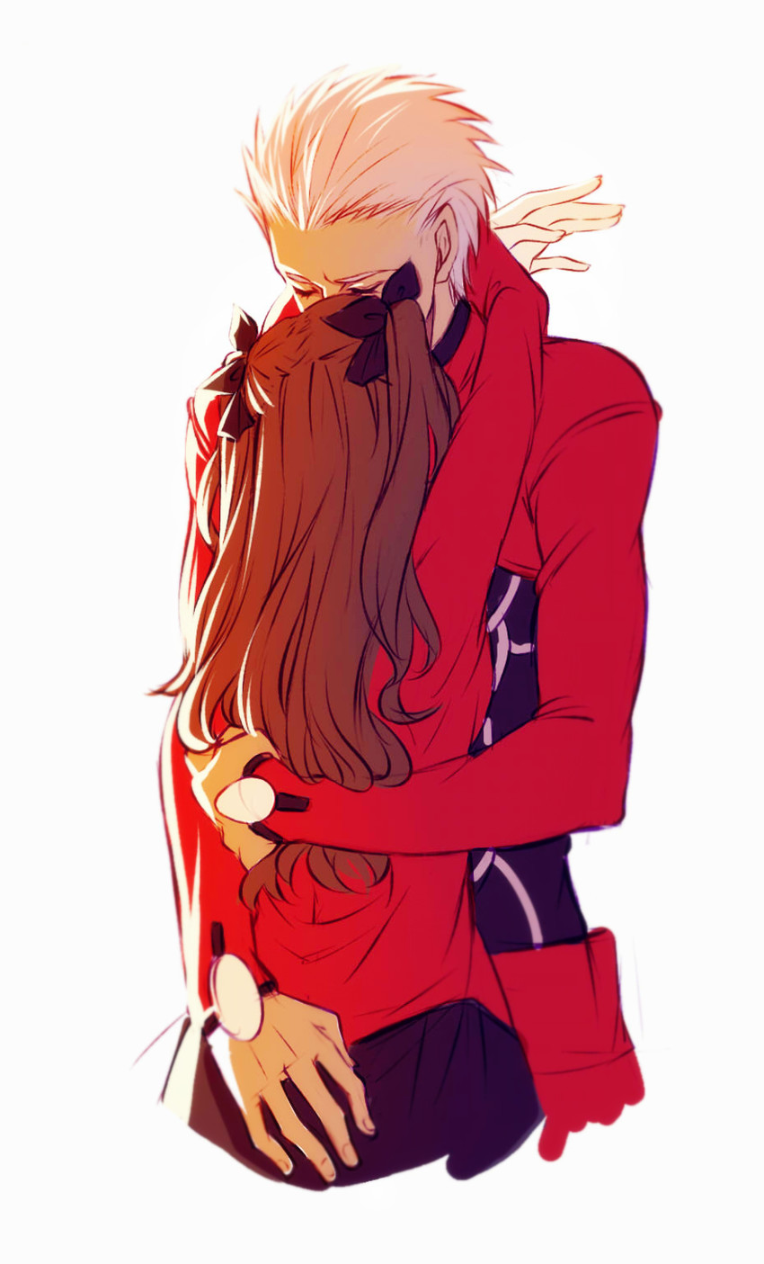 tohsaka rin and archer (fate and 1 more) drawn by yaoshi_jun