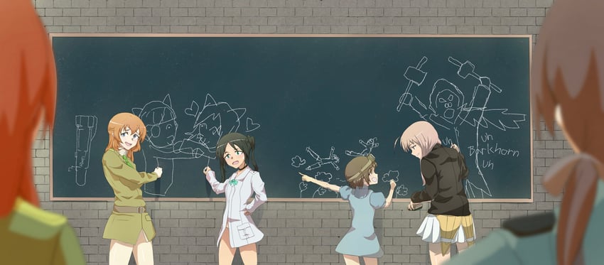 gertrud barkhorn, charlotte e. yeager, francesca lucchini, minna-dietlinde wilcke, hanna-justina marseille, and 1 more (world witches series and 2 more) drawn by noah_(0bp3292)