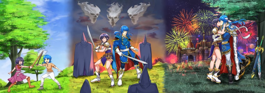 seliph and larcei (fire emblem and 2 more) drawn by gouble3