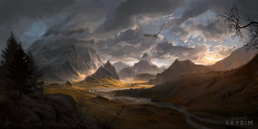 the elder scrolls and 1 more drawn by michal_kus