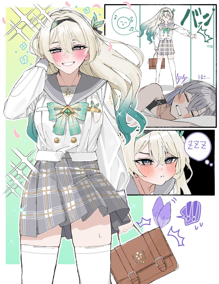 firefly and silver wolf (honkai and 1 more) drawn by carrot_011