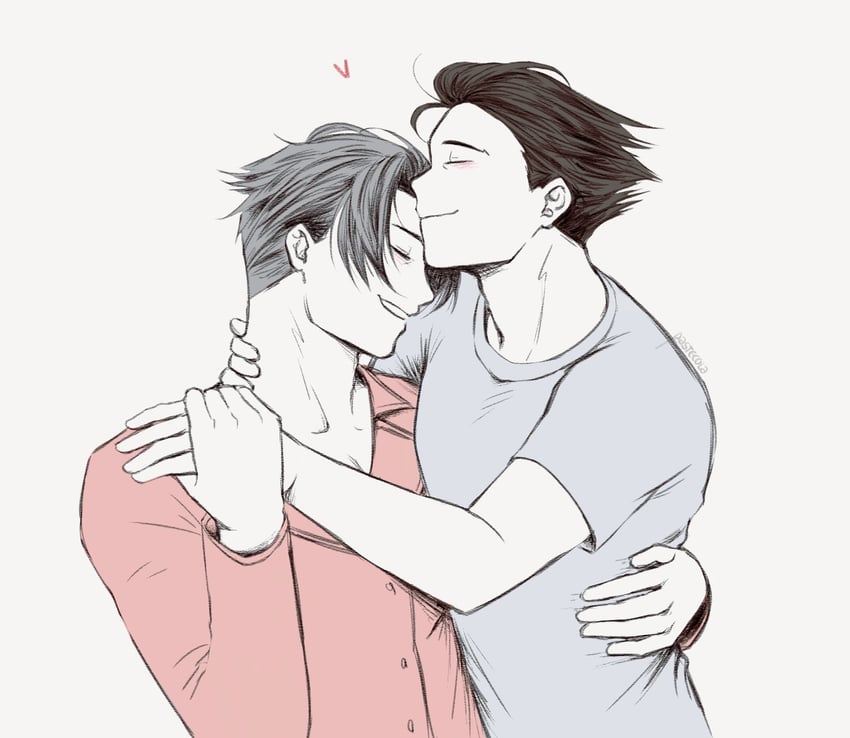 phoenix wright and miles edgeworth (ace attorney) drawn by pastecola