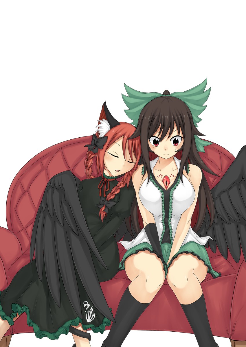 kaenbyou rin and reiuji utsuho (touhou) drawn by abyss_arts