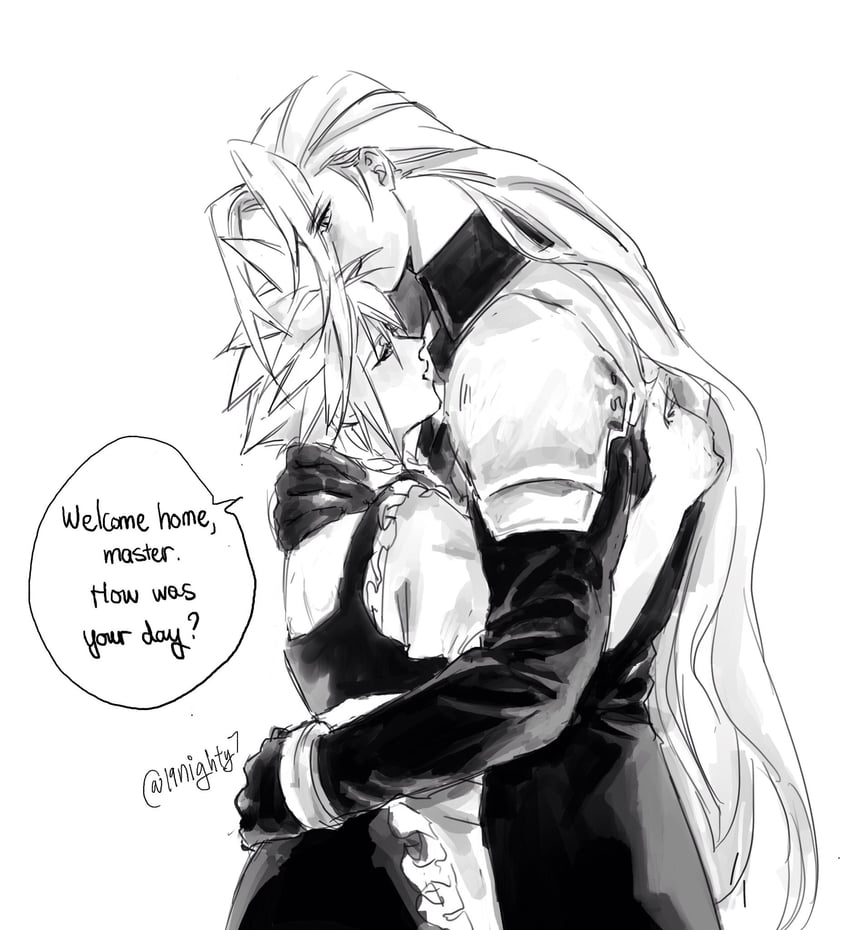 cloud strife and sephiroth (final fantasy and 1 more) drawn by 19nighty7