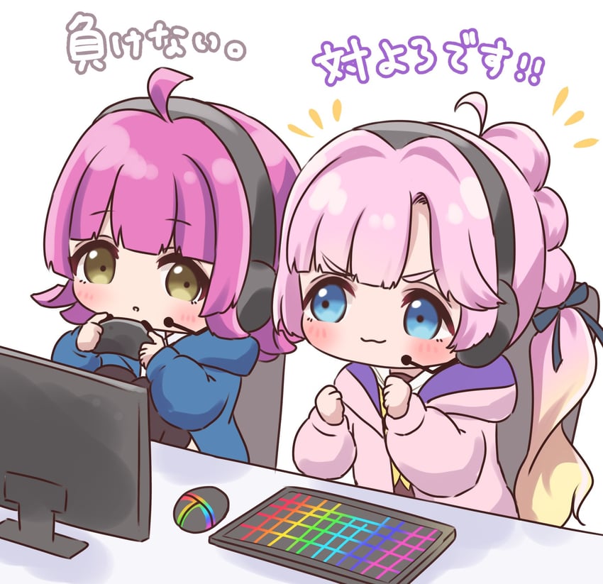 anyoji hime and tennoji rina (love live! and 2 more) drawn by ritaso