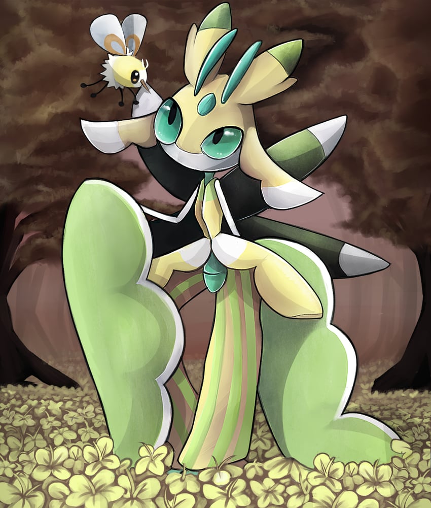 cutiefly and lurantis (pokemon) drawn by ziryuu