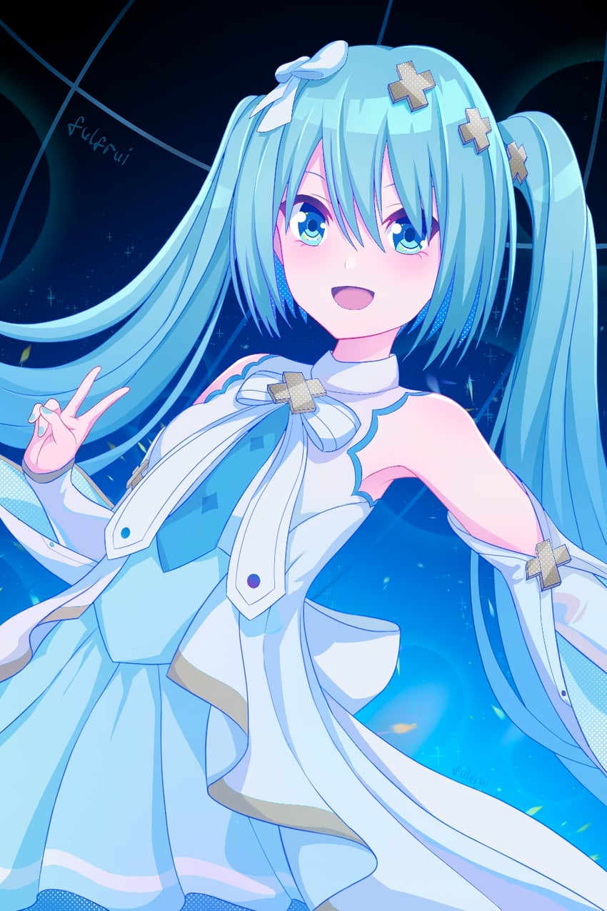 hatsune miku and hiramado miku (vocaloid and 2 more) drawn by funtazzy