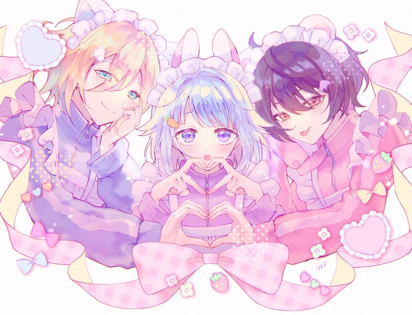 sakuma ritsu, shino hajime, and tenshouin eichi (ensemble stars!) drawn by pipipi_oxu