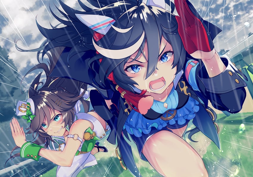 mr. c.b. and katsuragi ace (umamusume) drawn by quatraise