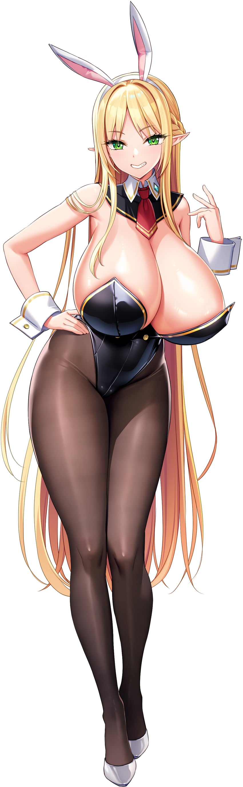 alistine mi rosiel (motto! haramase! honoo no oppai isekai oppai bunny gakuen!) drawn by derauea