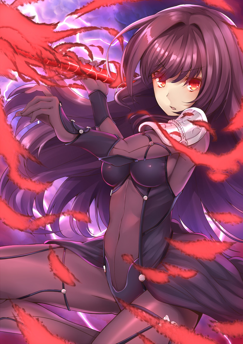scathach (fate and 1 more) drawn by hachiroku_(hatirokusann86)