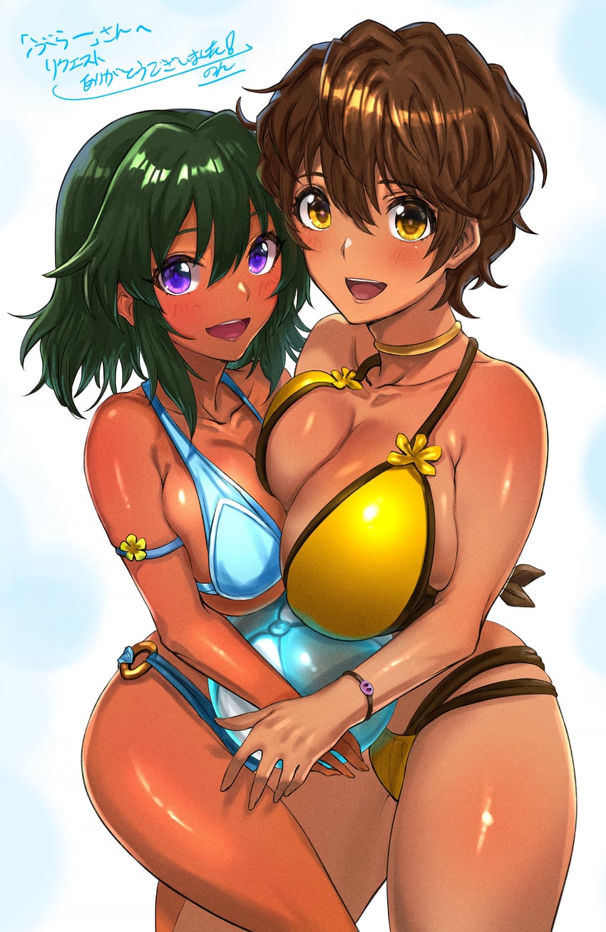 oikawa shizuku and natalia (idolmaster and 1 more) drawn by duralu500