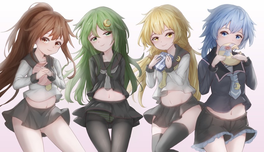 satsuki, nagatsuki, fumizuki, and minazuki (kantai collection) drawn by logiclr