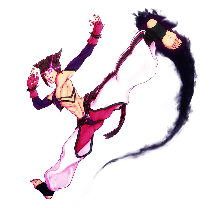 han juri (street fighter and 1 more) drawn by johnny_olm