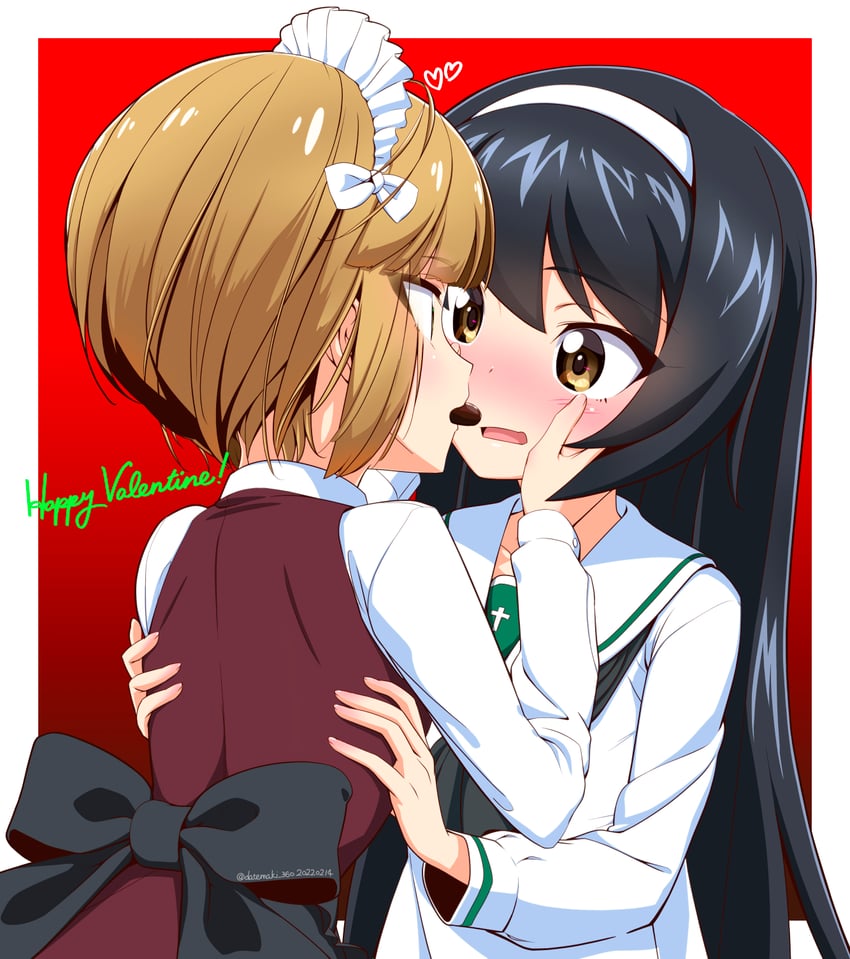 reizei mako and cutlass (girls und panzer) drawn by datemaki_360
