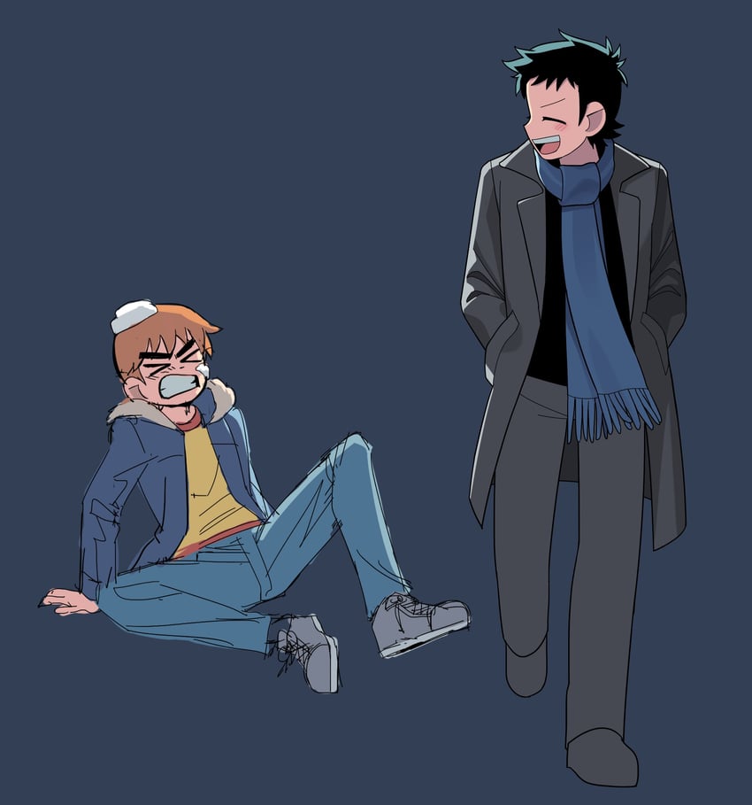 scott pilgrim and wallace wells (scott pilgrim) drawn by hasami_(hasami25)