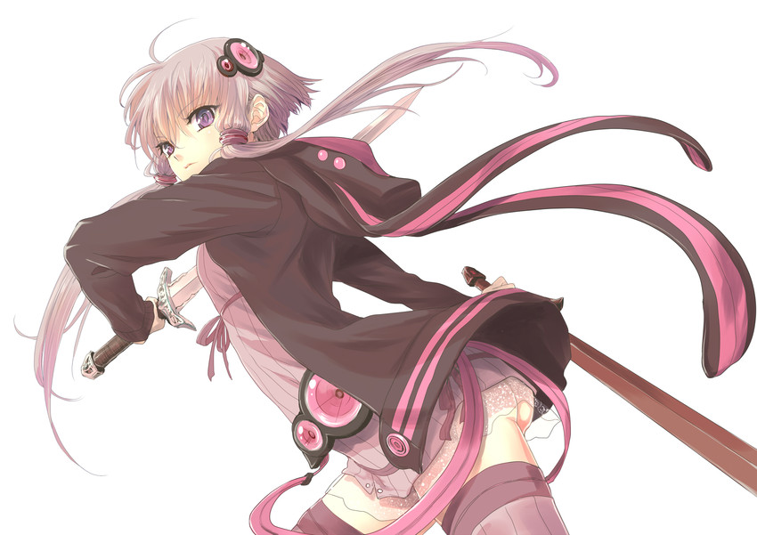 yuzuki yukari (vocaloid and 1 more) drawn by mugitarou