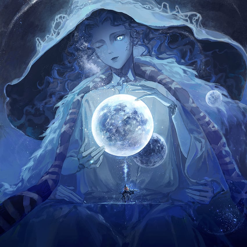 ranni the witch and tarnished (elden ring) drawn by qingfengche