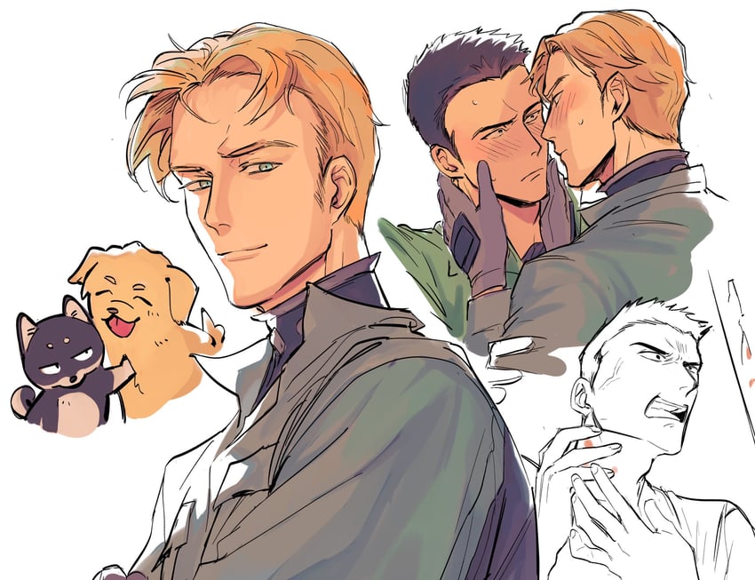 ao isami and lewis smith (yuuki bakuhatsu bang bravern) drawn by komodo1234567