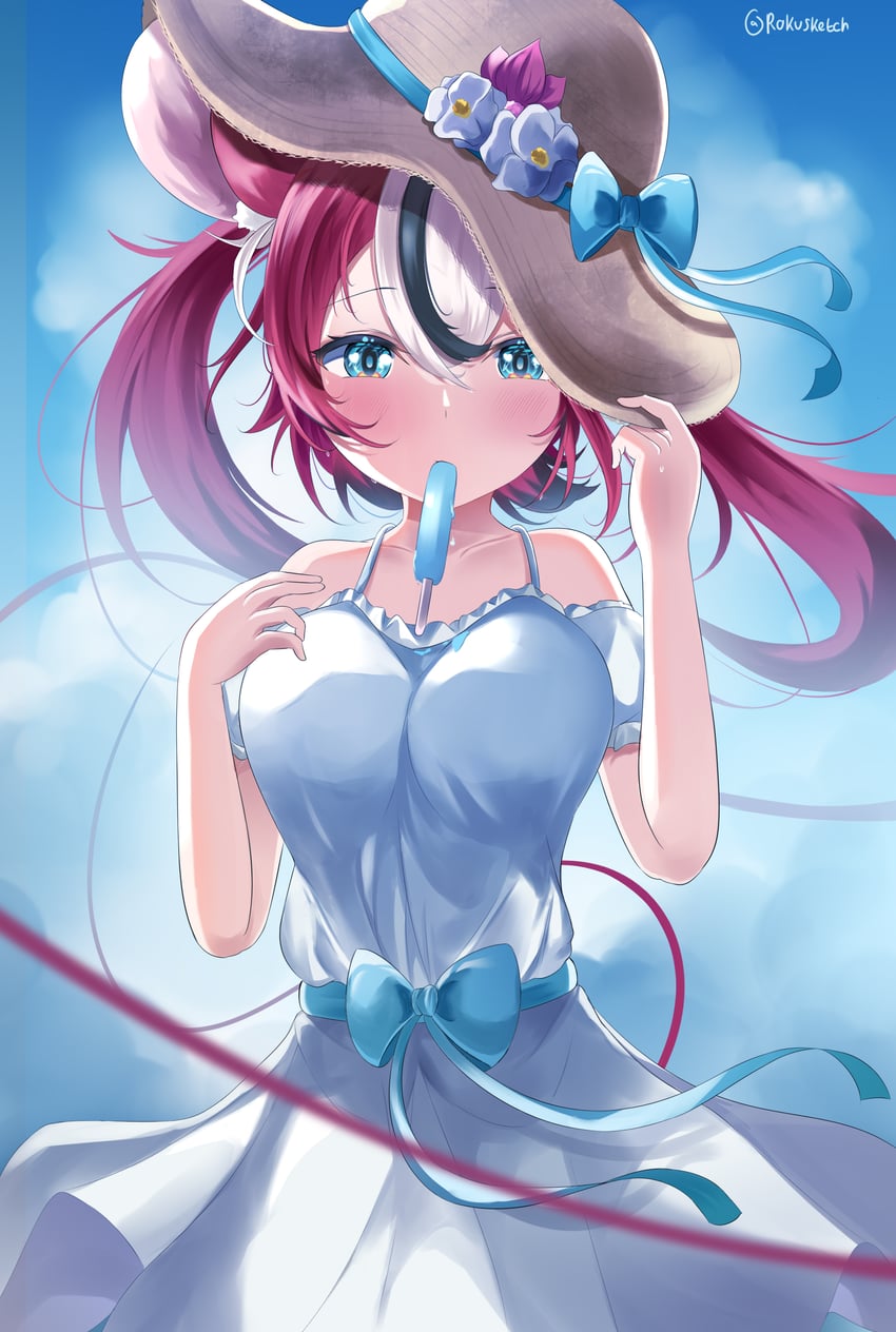 hakos baelz (hololive and 1 more) drawn by rokusketch