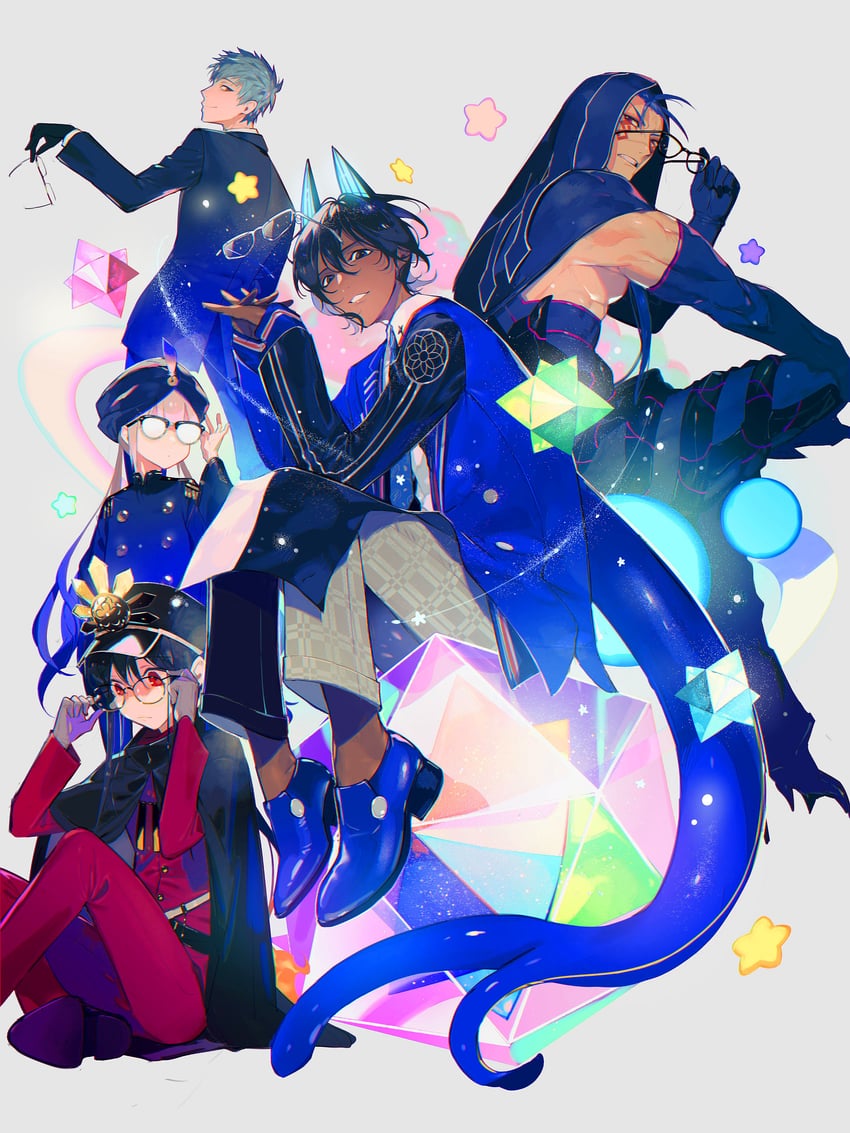 cu chulainn, arjuna, cu chulainn alter, oda nobukatsu, nemo, and 3 more (fate and 1 more) drawn by semi_(p-poco)
