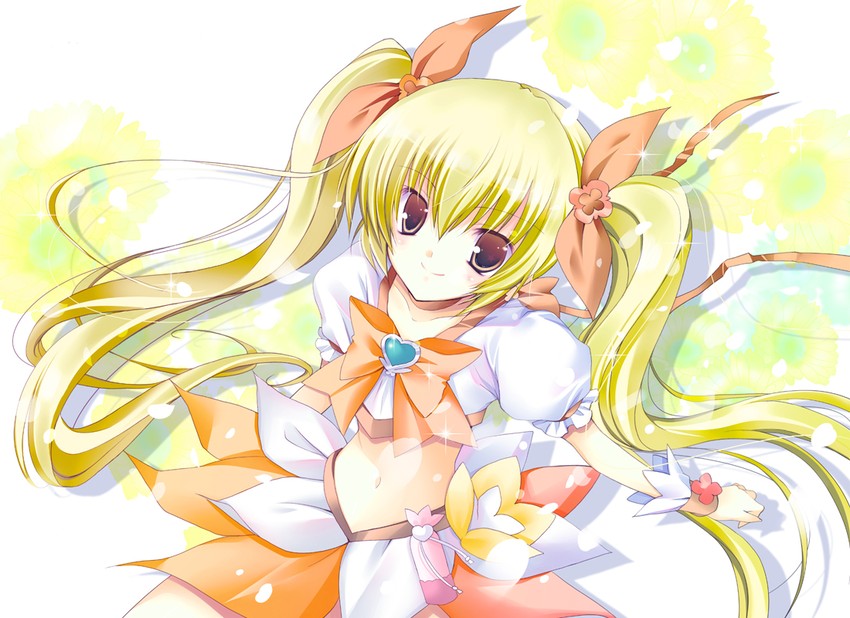 myoudouin itsuki and cure sunshine (precure and 1 more) drawn by shirogane_hina