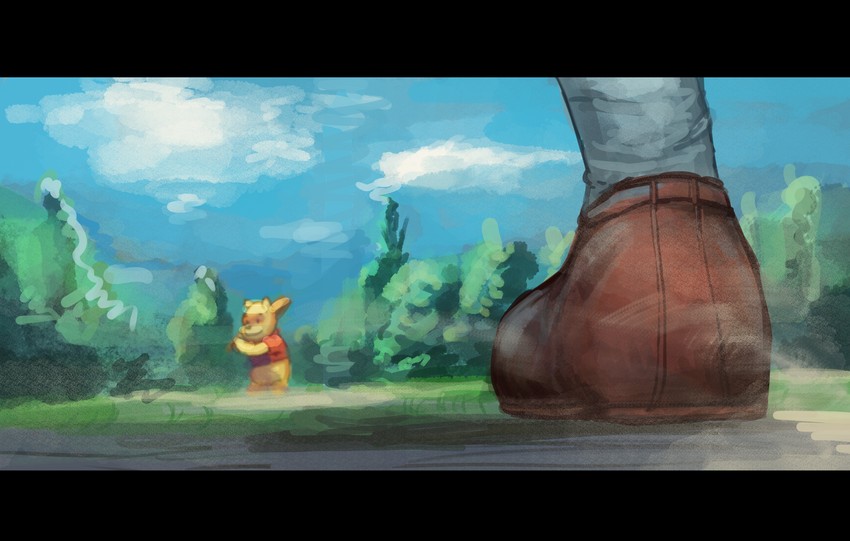 pooh and christopher robin (winnie the pooh and 1 more) drawn by chanta_(ayatakaoisii)