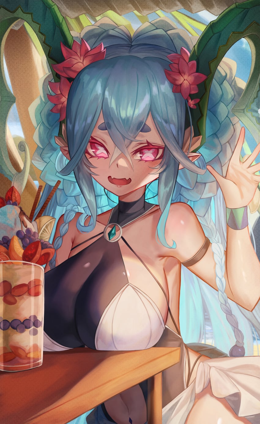 tiamat and larva tiamat (fate and 1 more) drawn by m0_chi