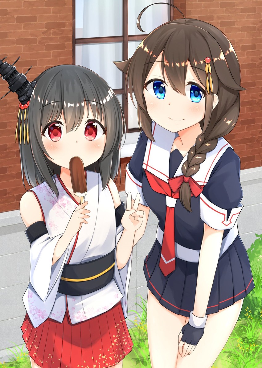 shigure, shigure kai ni, and yamashiro (kantai collection) drawn by sakikumo_(sakumo)