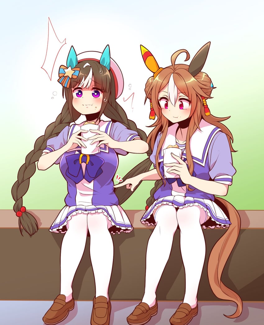 hokko tarumae and copano rickey (umamusume) drawn by yonedatomo_mizu