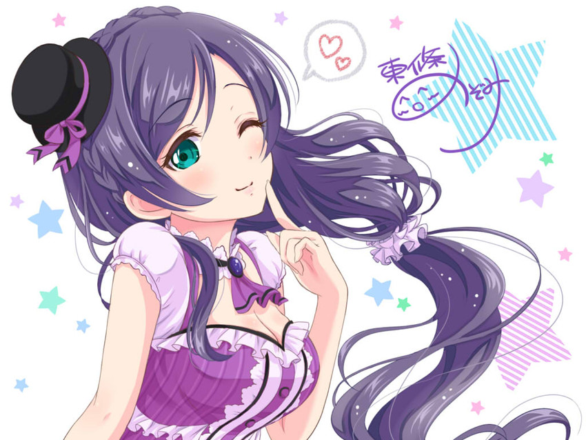 tojo nozomi (love live! and 1 more) drawn by yuuki_(yukinko-02727)