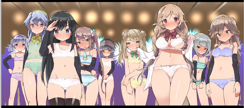 asashio, kasumi, michishio, arashio, asagumo, and 4 more (kantai collection) drawn by caburi