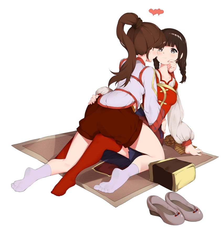 da qiao and xiao qiao (shin sangoku musou and 1 more) drawn by chashuwu