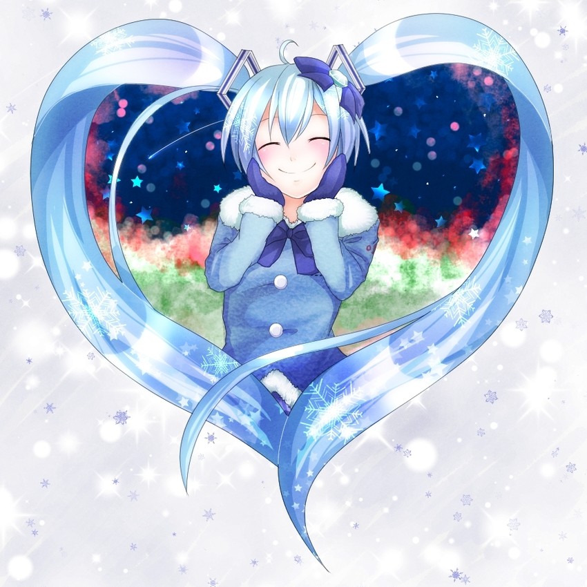 hatsune miku and yuki miku (vocaloid) drawn by ichiha_24