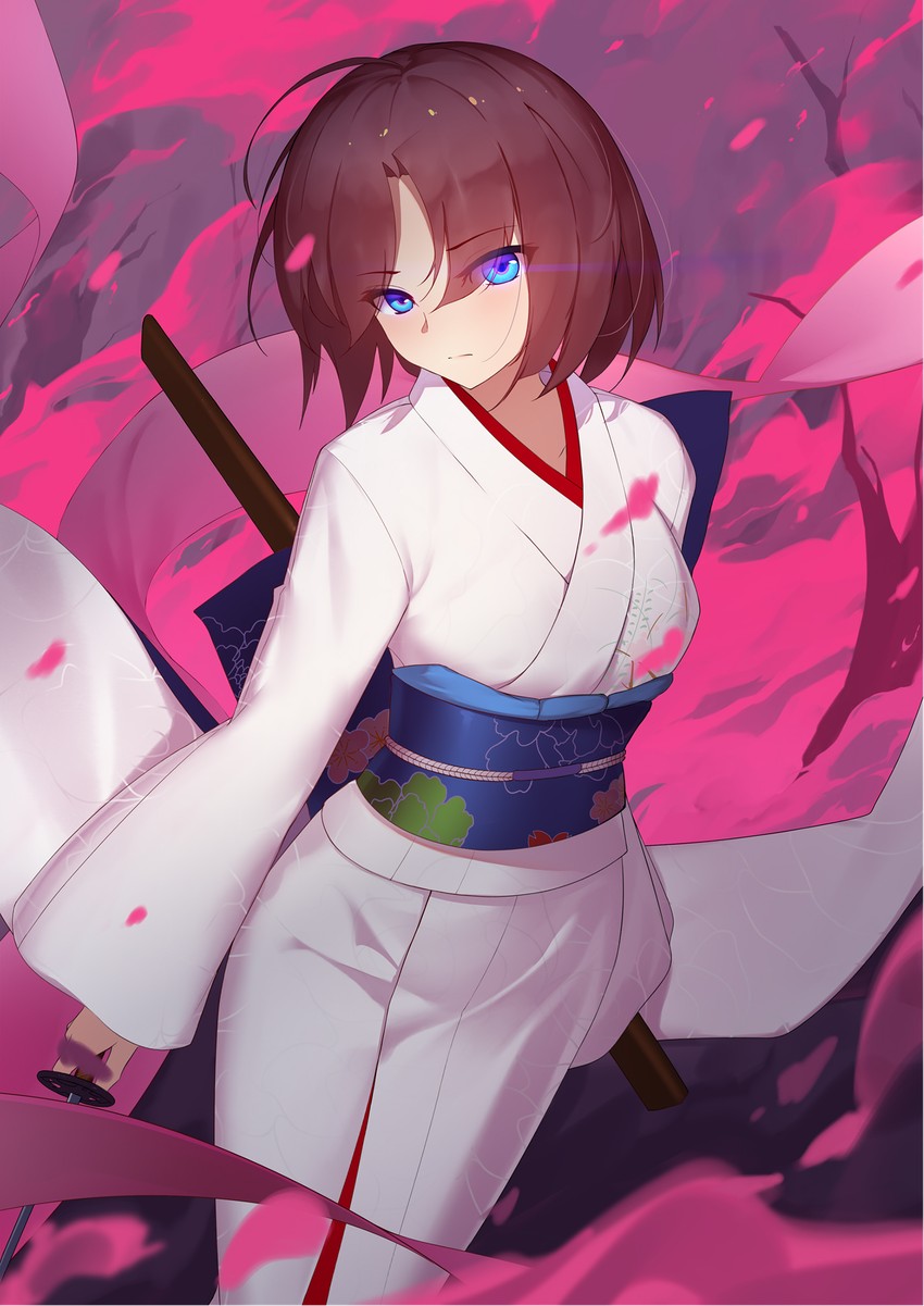 ryougi shiki and void shiki (kara no kyoukai) drawn by langya_beike