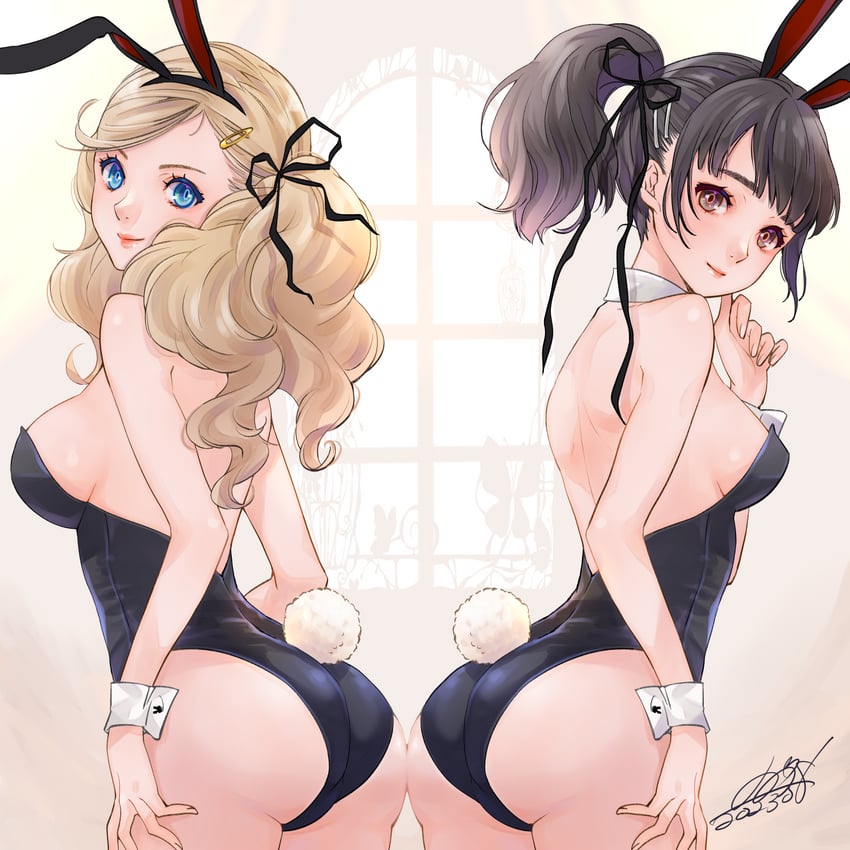 takamaki anne and suzui shiho (persona and 1 more) drawn by qoo1234