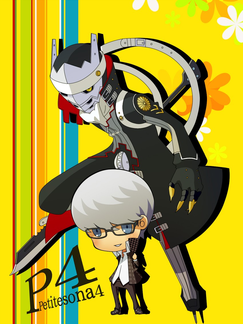 narukami yu and izanagi (persona and 1 more) drawn by adam_(kathy_tsukamoto)