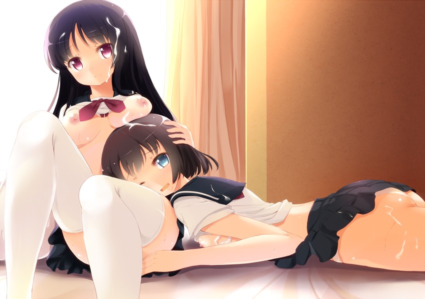 onjouji toki and shimizudani ryuuka (saki and 1 more) drawn by komone_ushio