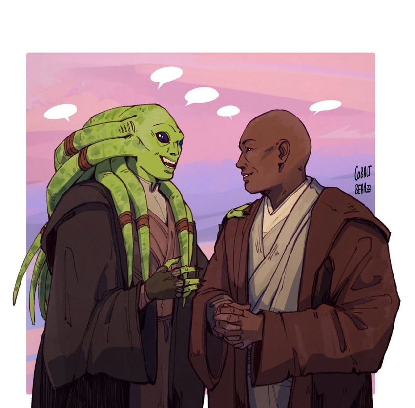 mace windu and kit fisto (star wars and 1 more) drawn by cobalt_beam