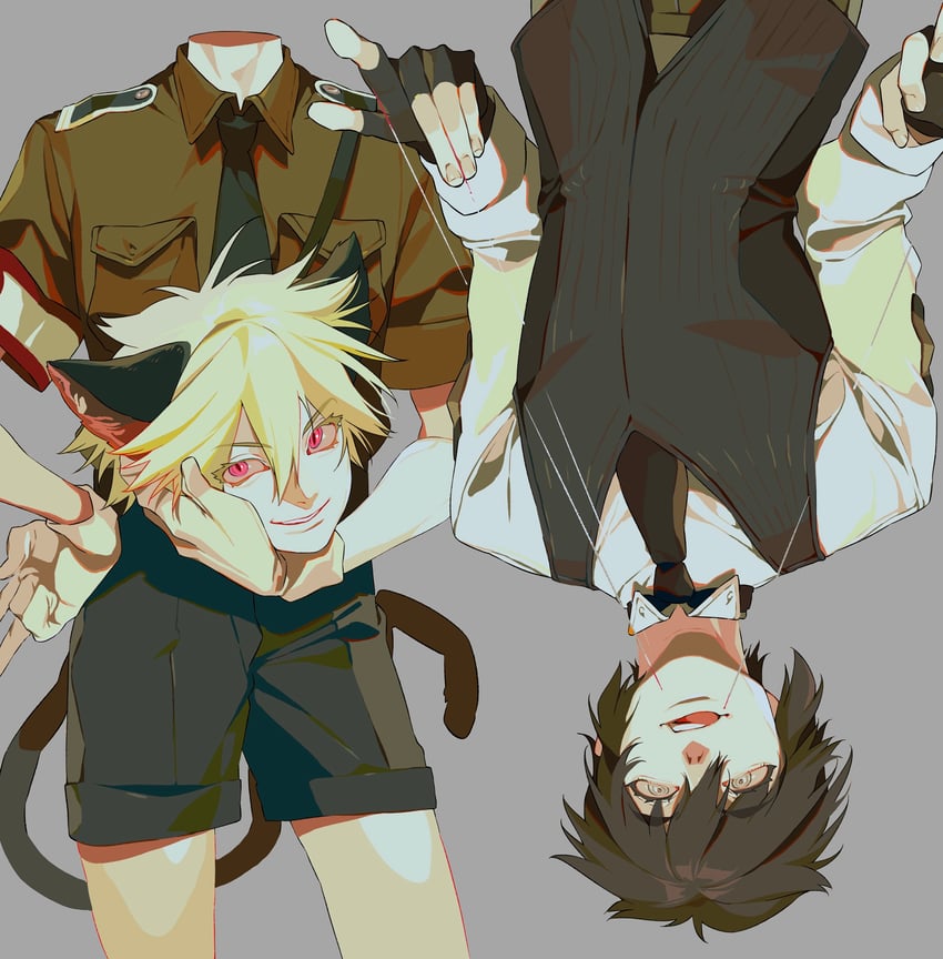 walter c. dornez and schroedinger (hellsing) drawn by mgong520