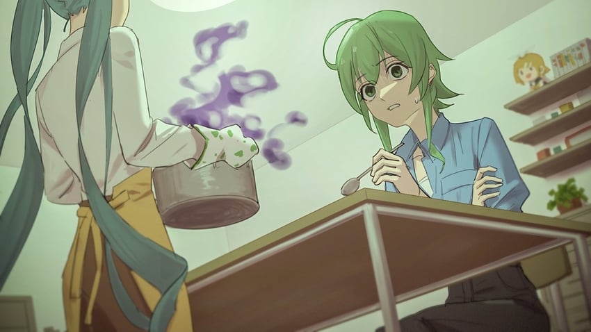 hatsune miku, kagamine rin, and gumi (vocaloid) drawn by wounds404