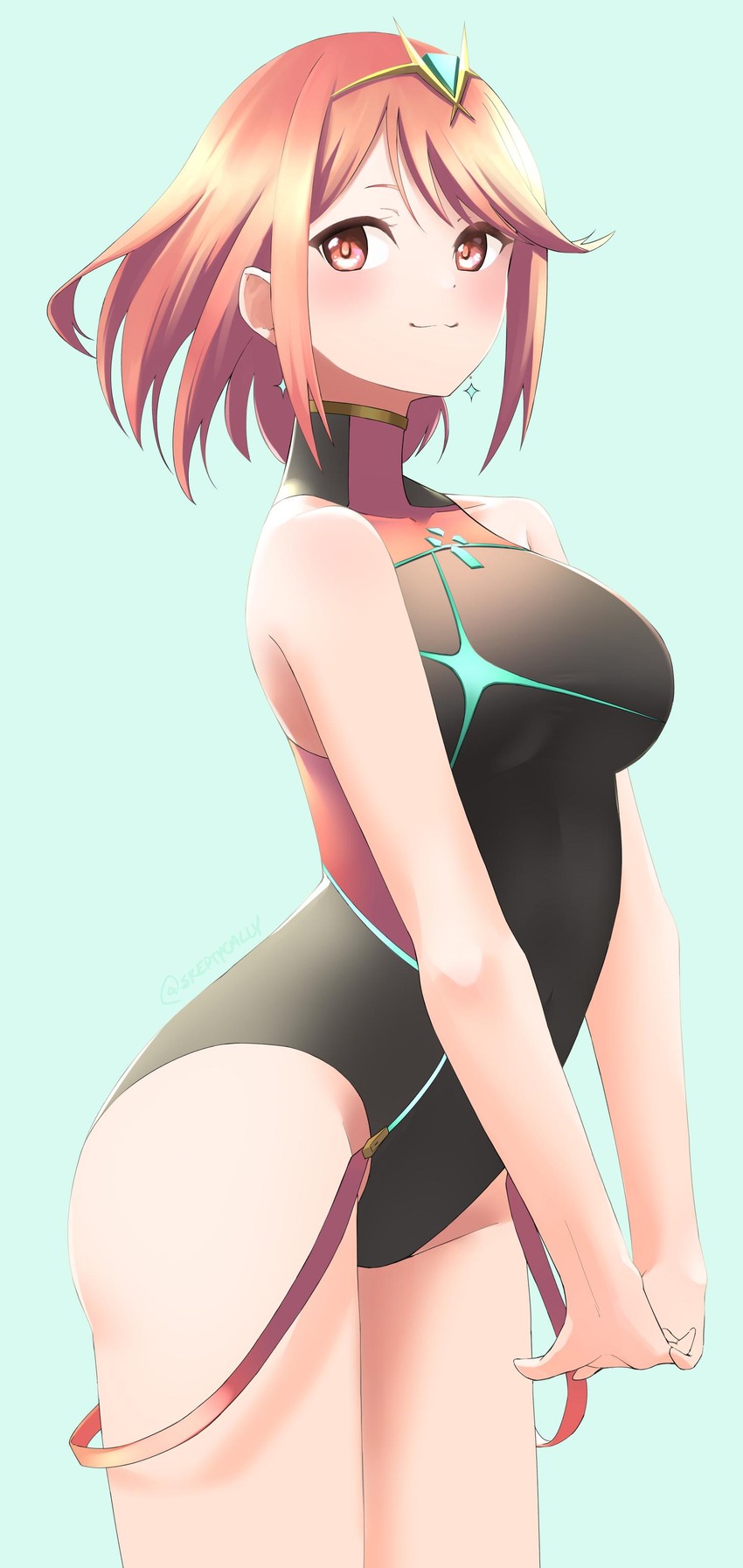 pyra (xenoblade chronicles and 1 more) drawn by skeptycally