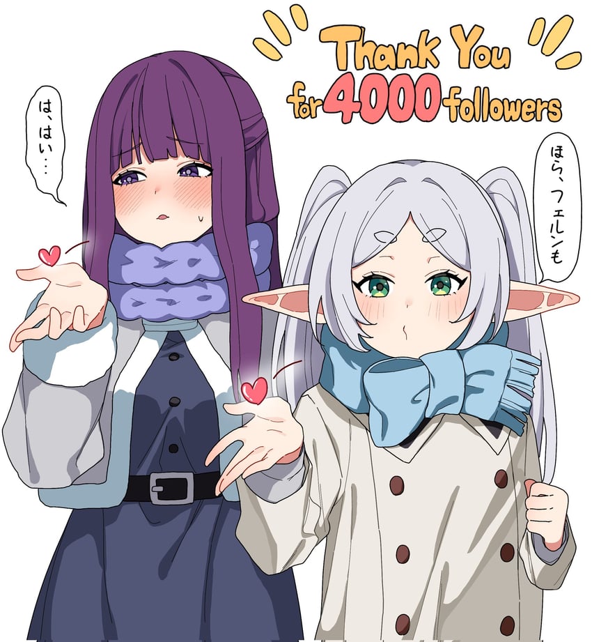 frieren and fern (sousou no frieren) drawn by kayuu_(hikentai0112)