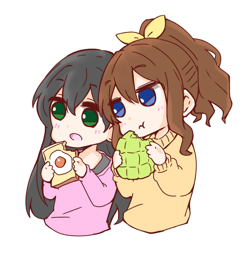 hanazono tae and yamabuki saya (bang dream!) drawn by nozo_(hitomiz)