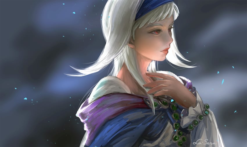 sierra mikain (gensou suikoden and 2 more) drawn by la-sera